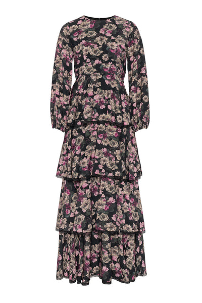 Chrishell Maxi Dress, Black Print