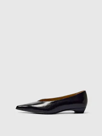 Isla Leather Pump, Black