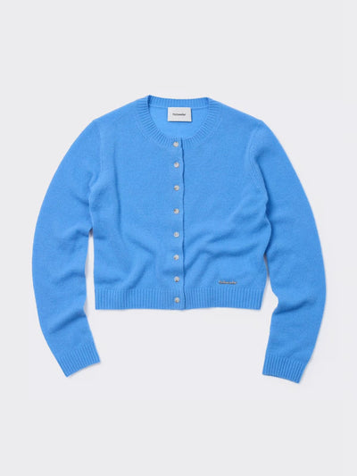 W. Cashmere Cardigan, Blue