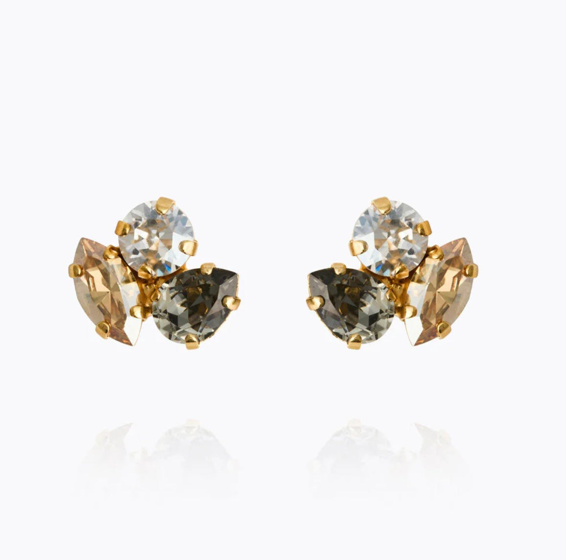 Ana Earrings Gold Black Golden Combo