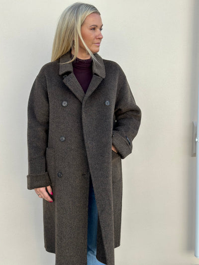 Lucca Barkley Wool Coat , Slate Black