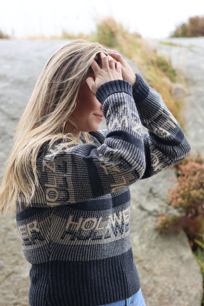 Ski Cropped Crew Dk. Grey
