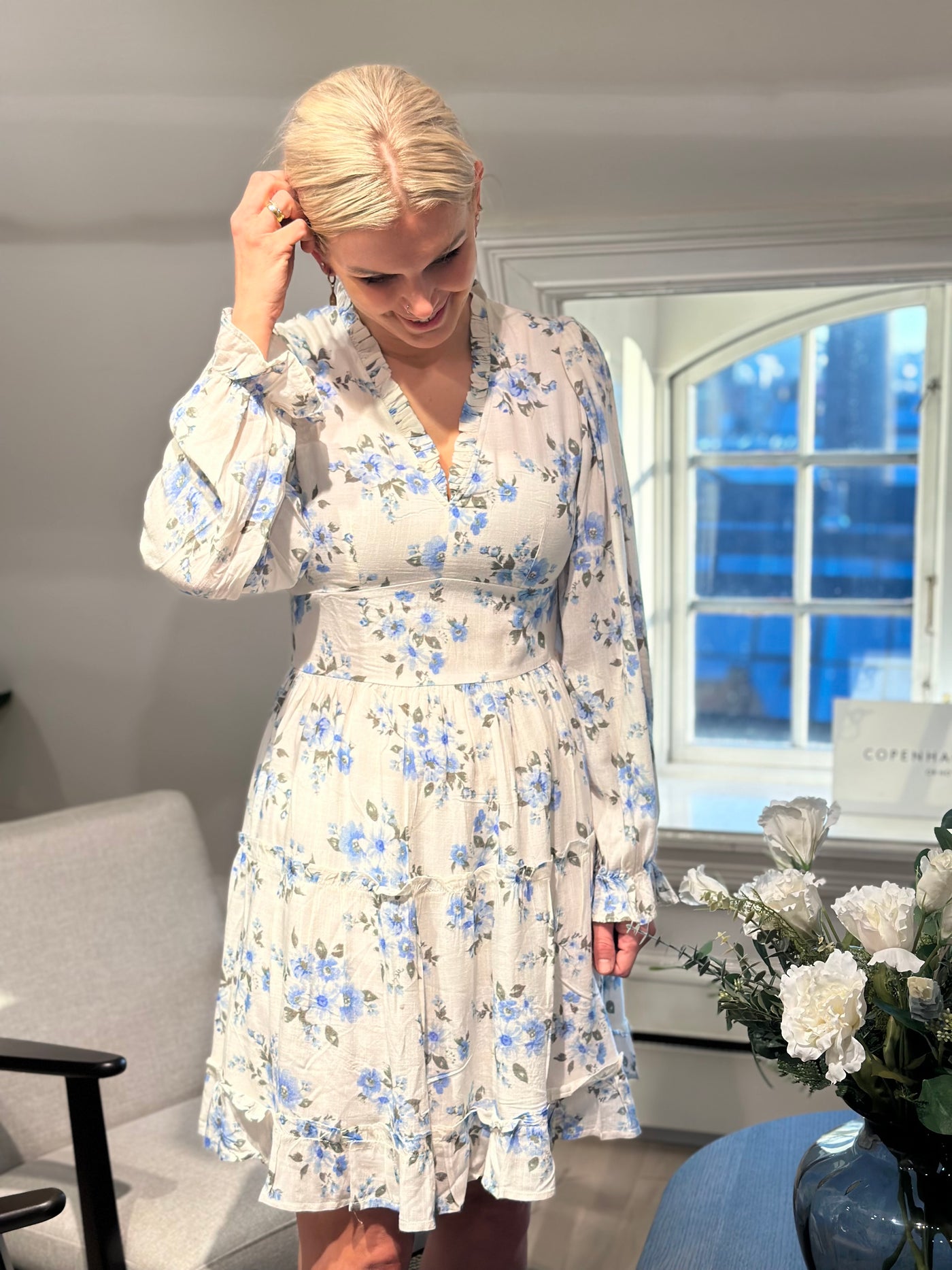 Miller Floral Dream Dress, Light Blue
