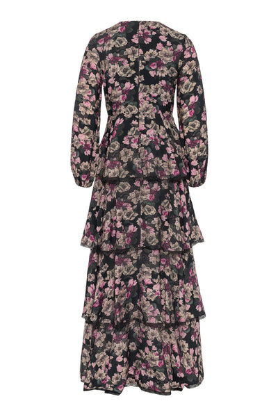 Chrishell Maxi Dress, Black Print