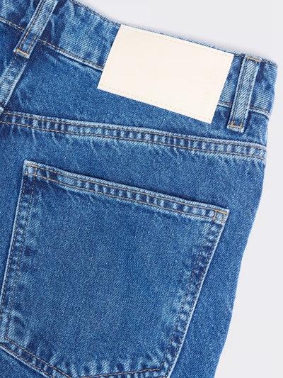 W Wide Jeans, Mid Blue
