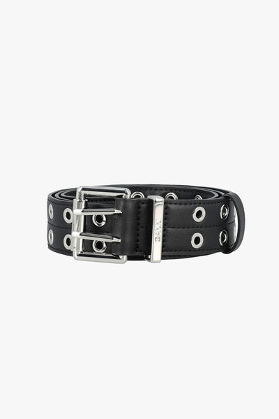 Double Eyelet Belt, Black