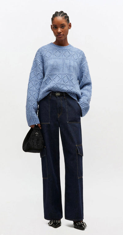 Cotton Wool Bubble Crewneck, Glacier Lake