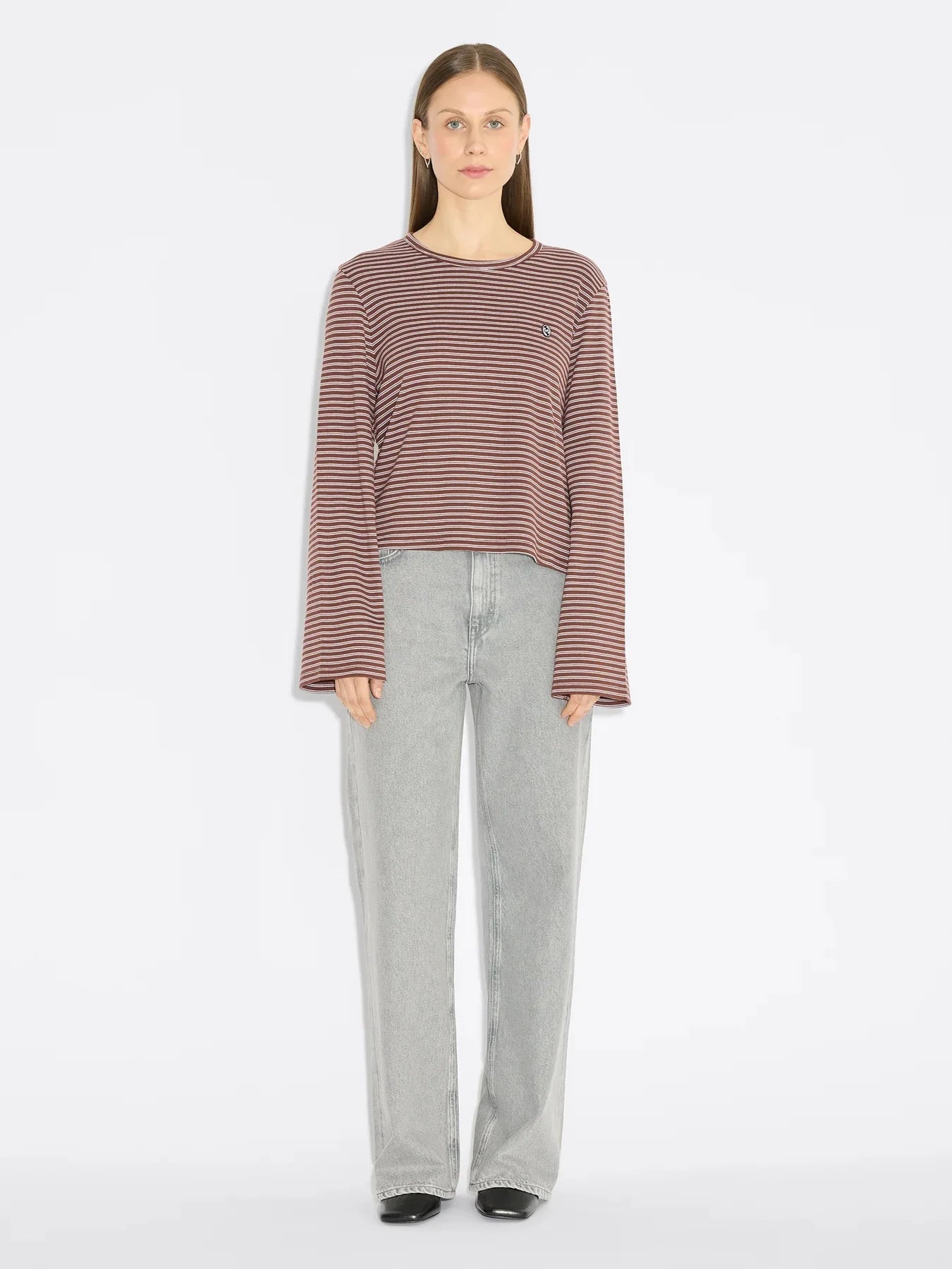 Street Stripe LS , Burgundy