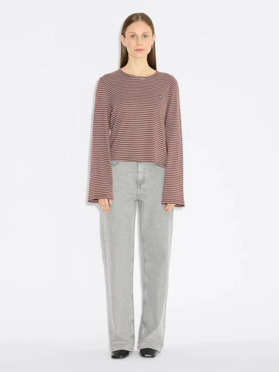 Street Stripe LS , Burgundy