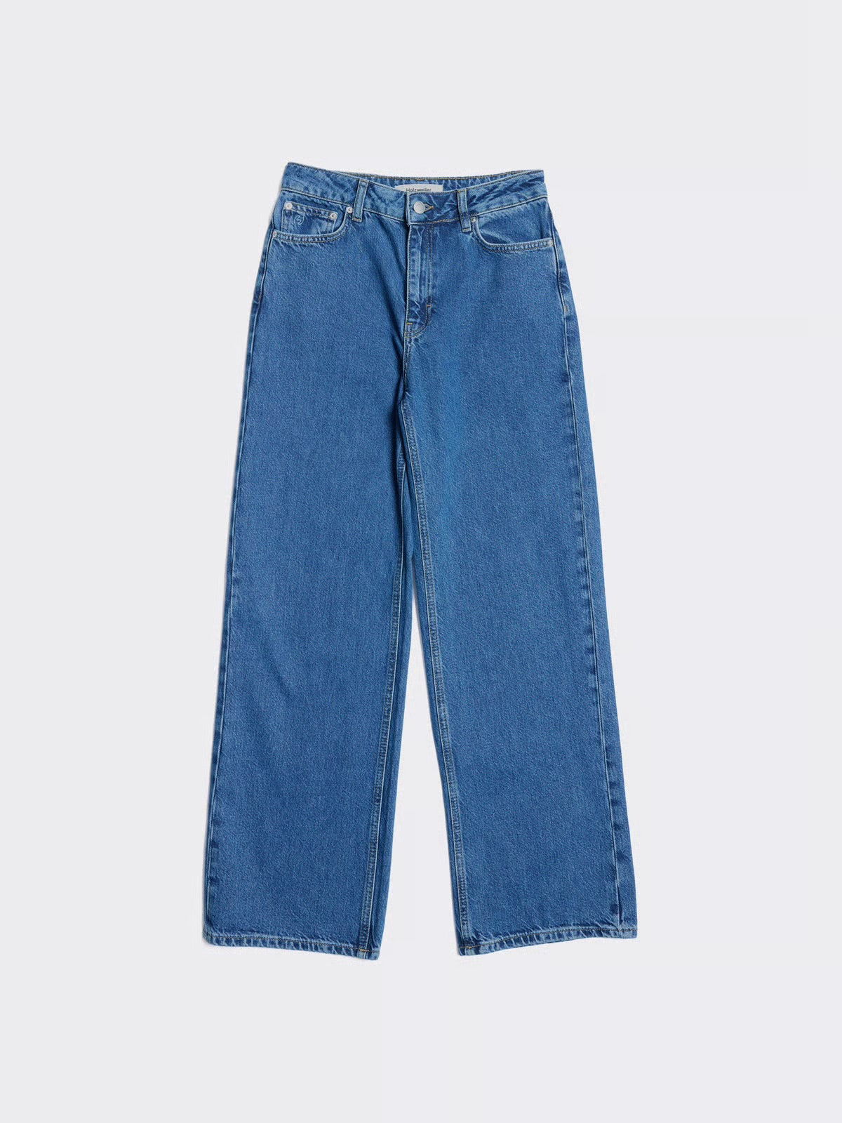 W Wide Jeans, Mid Blue