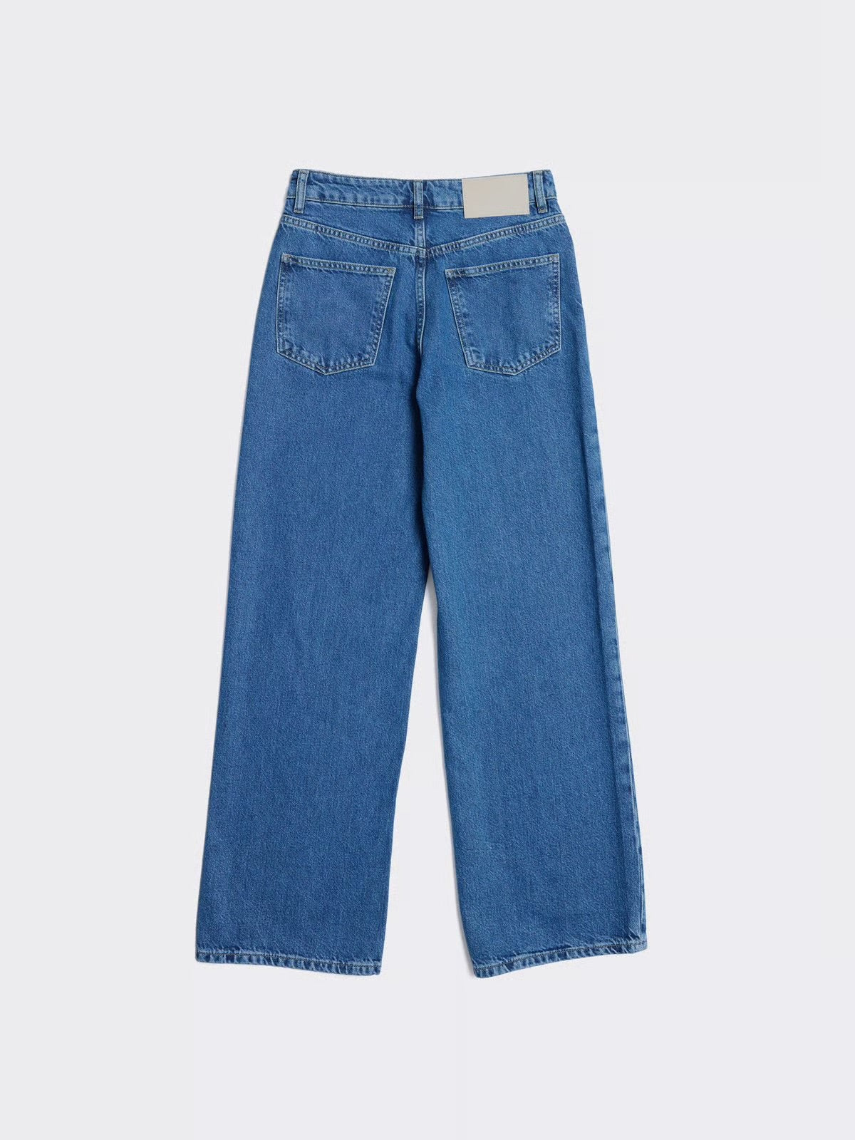 W Wide Jeans, Mid Blue