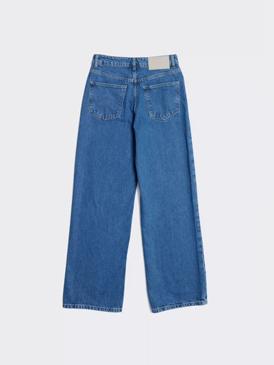 W Wide Jeans, Mid Blue