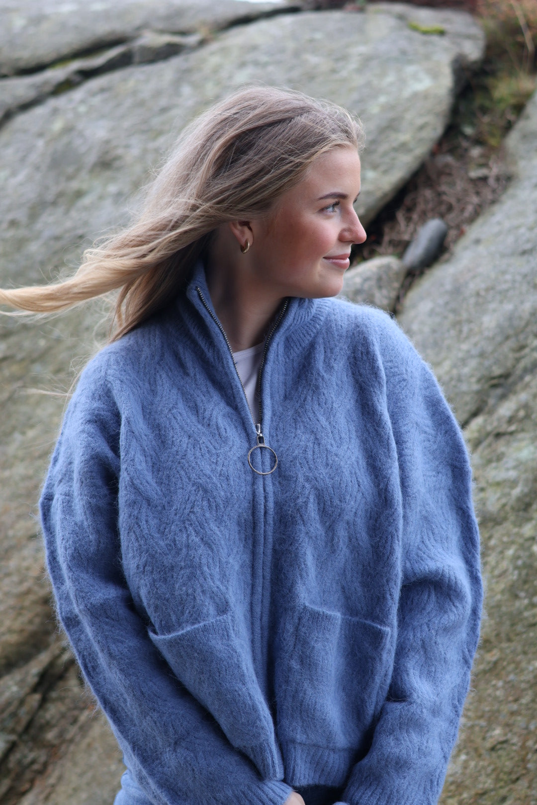 Tine Powder Cardigan, Blue