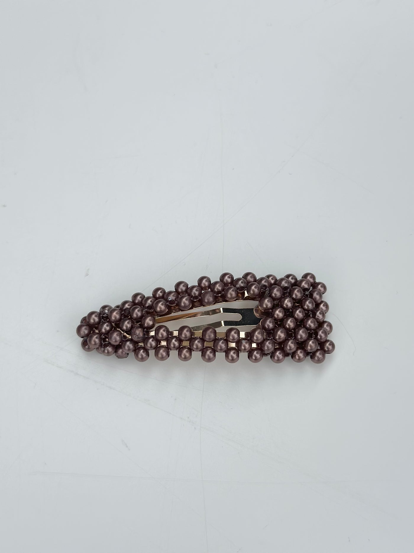 Pearl Hair Clip, Soft Brown
