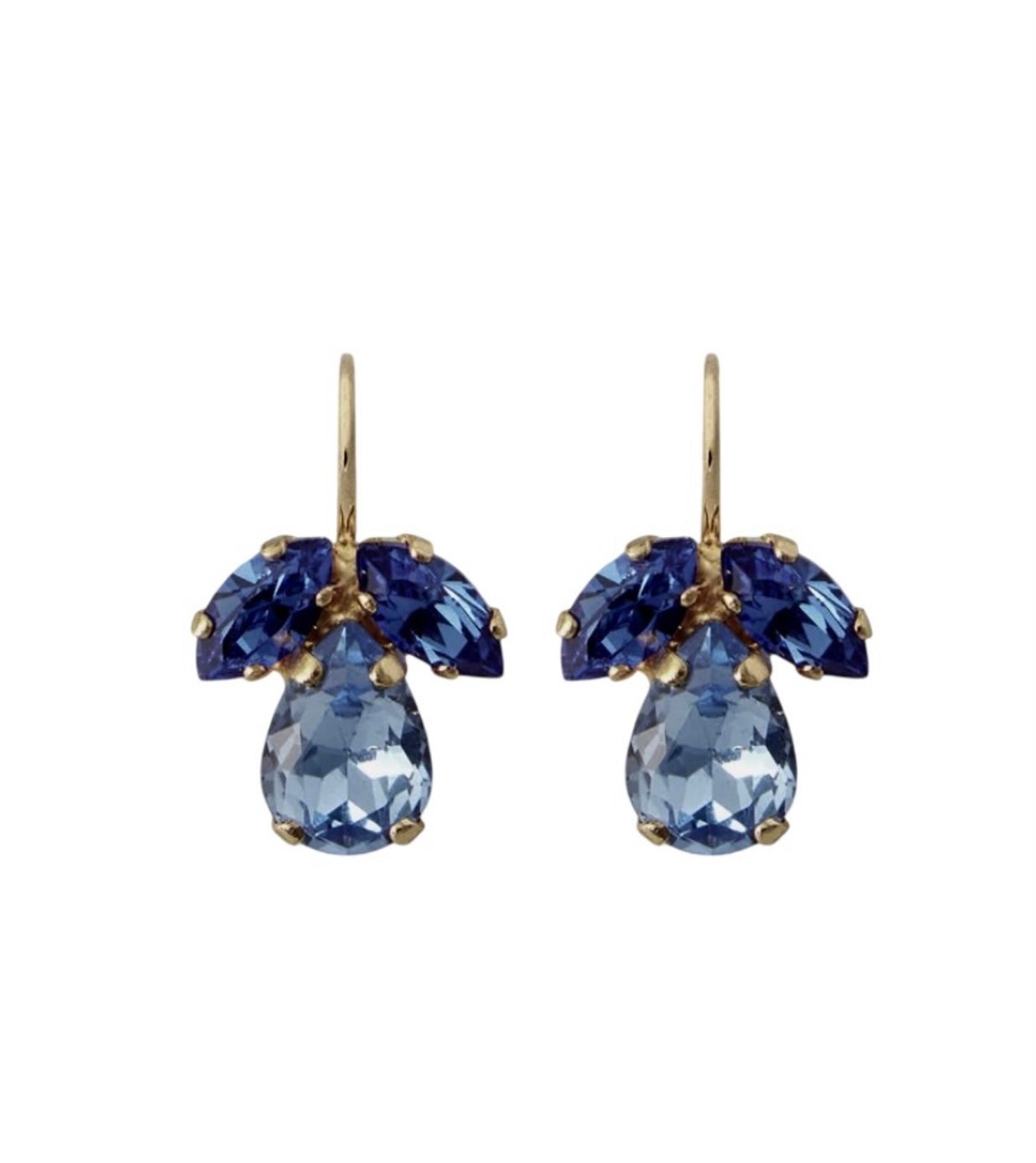 Petite Timo Earrings Gold Denim Combo