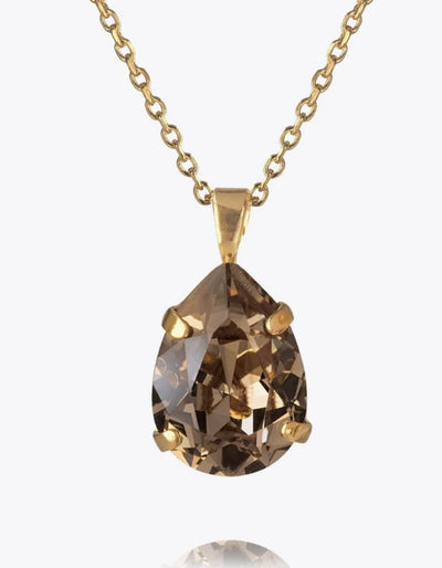 Mini Drop Necklace Gold Greige