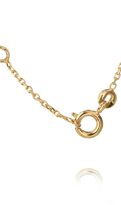 Mini Drop Necklace Gold Crystal