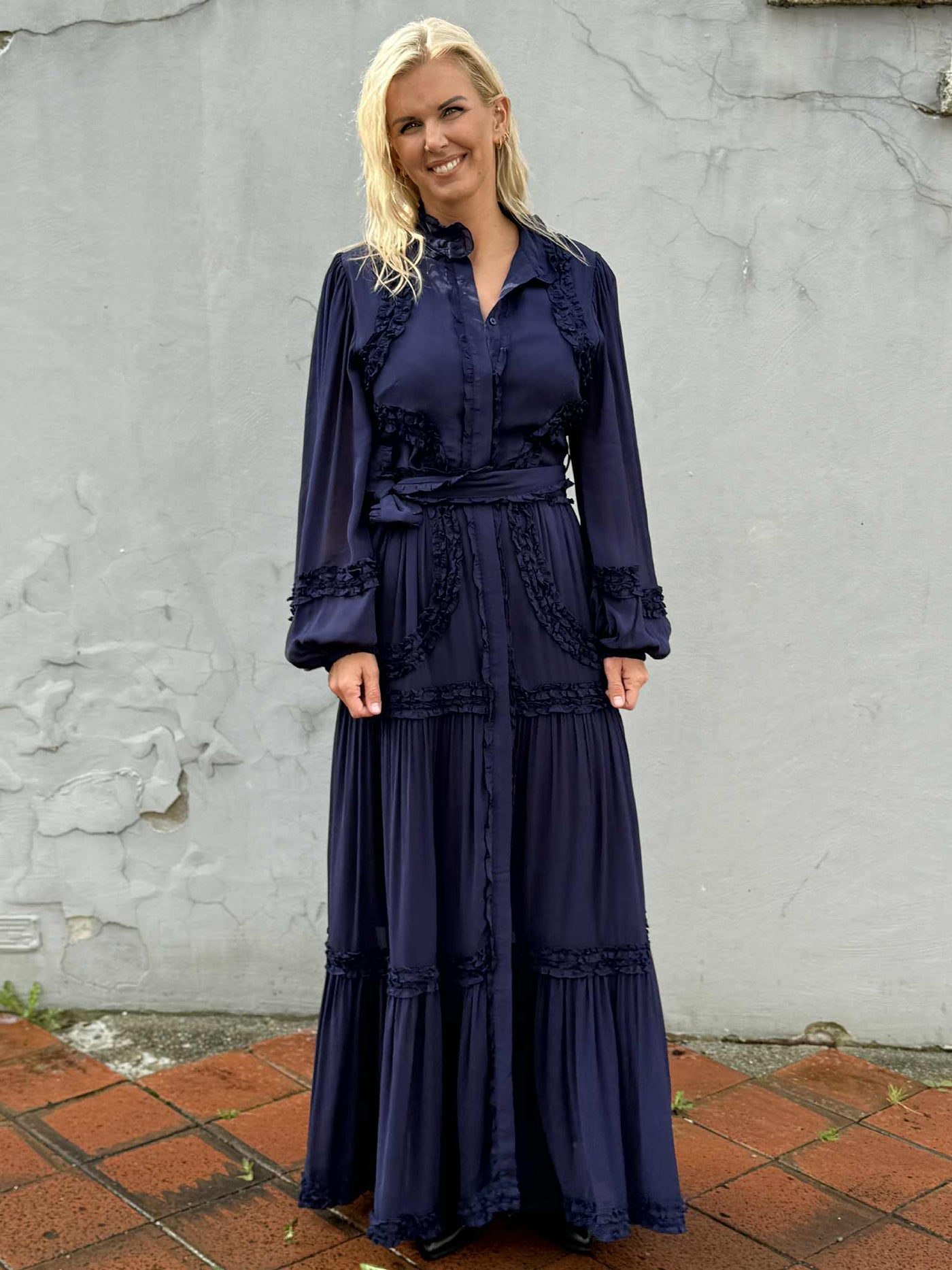 Violetta Maxi Dress, Dark Blue