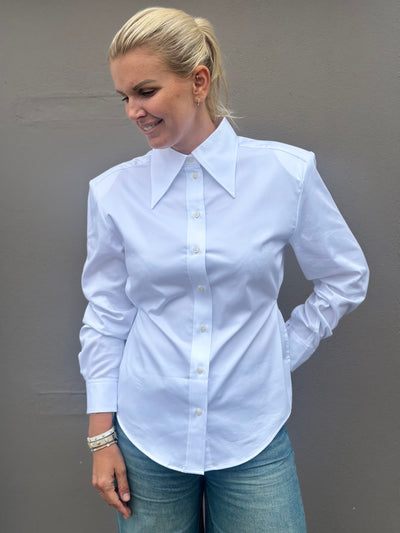 Nicolina Slim LS Shirt , Bright White