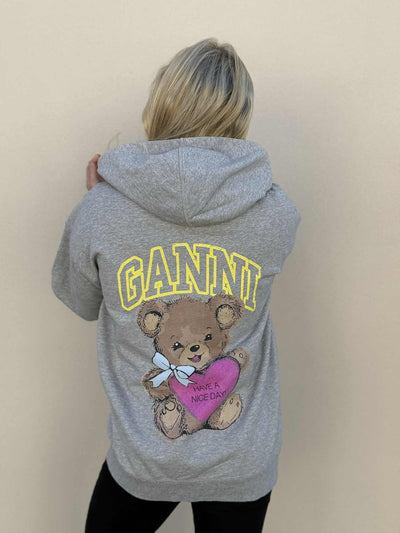 Isoli Teddy Oversized Zip Hoodie, Paloma Melange
