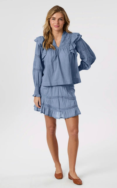 Mauri S Voile Blouse, Smoke Blue