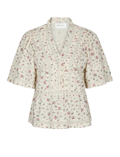 Evienne Floral Blush Top, Rose