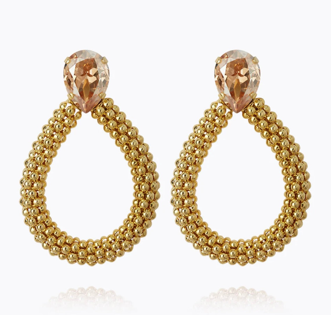 Classic Rope Earrings Gold Golden Shadow