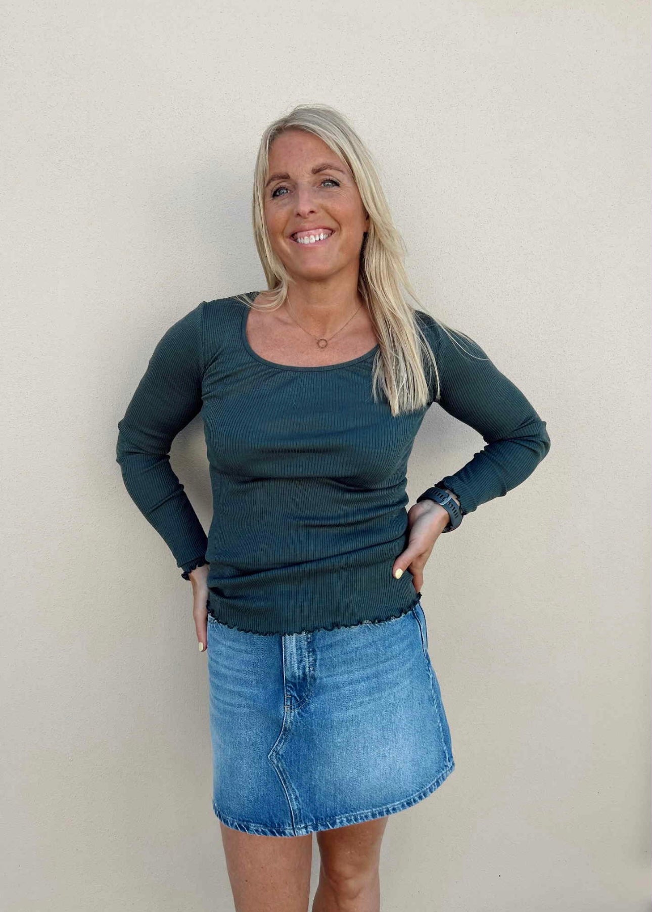 Elaine Seamless O-LS Tee, Urban Chic