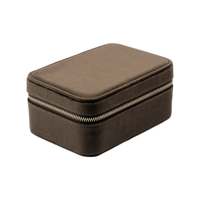 Velvet Jewellery Box, Chocolate Brown