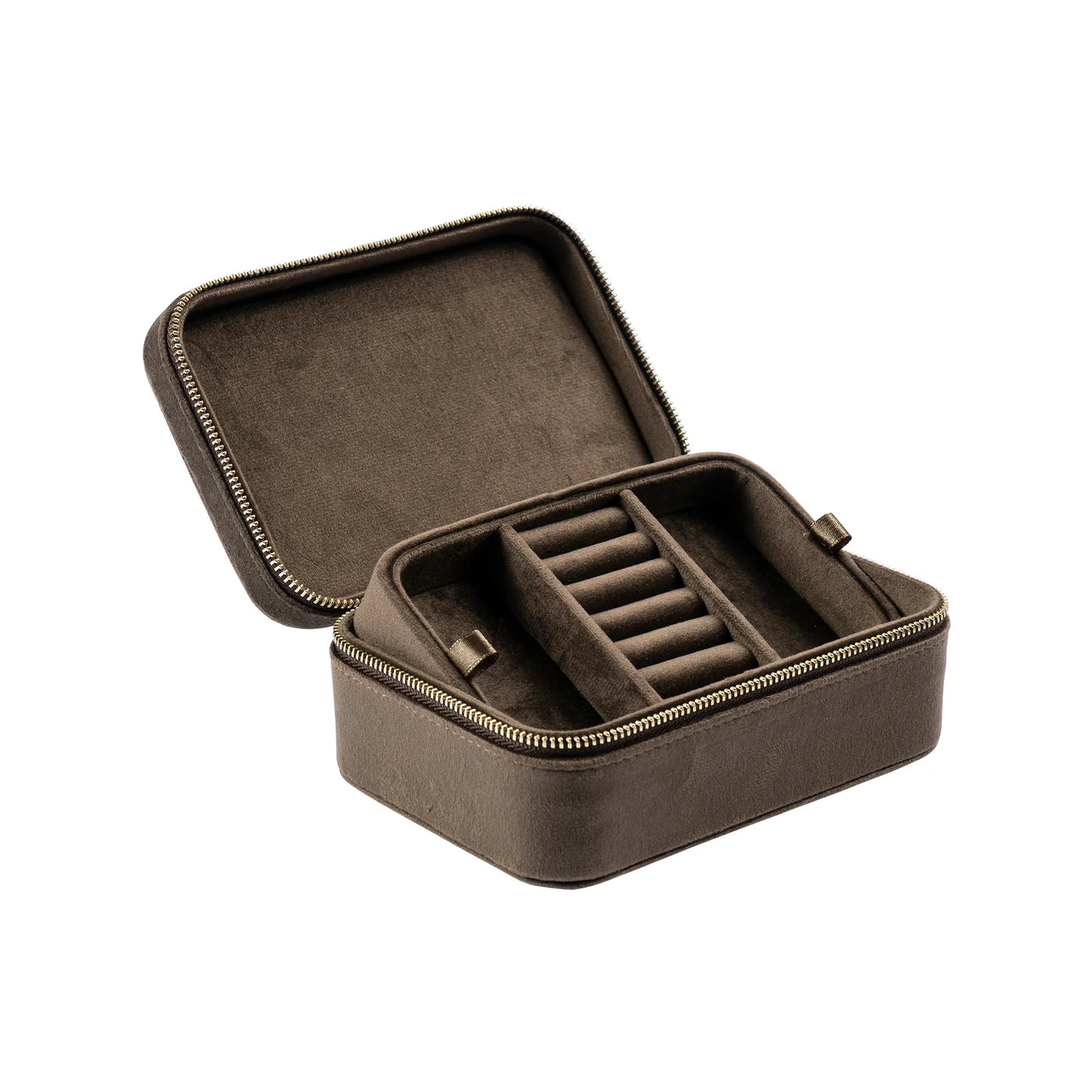 Velvet Jewellery Box, Chocolate Brown