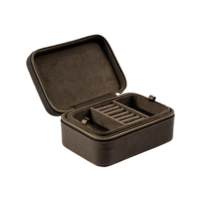 Velvet Jewellery Box, Chocolate Brown