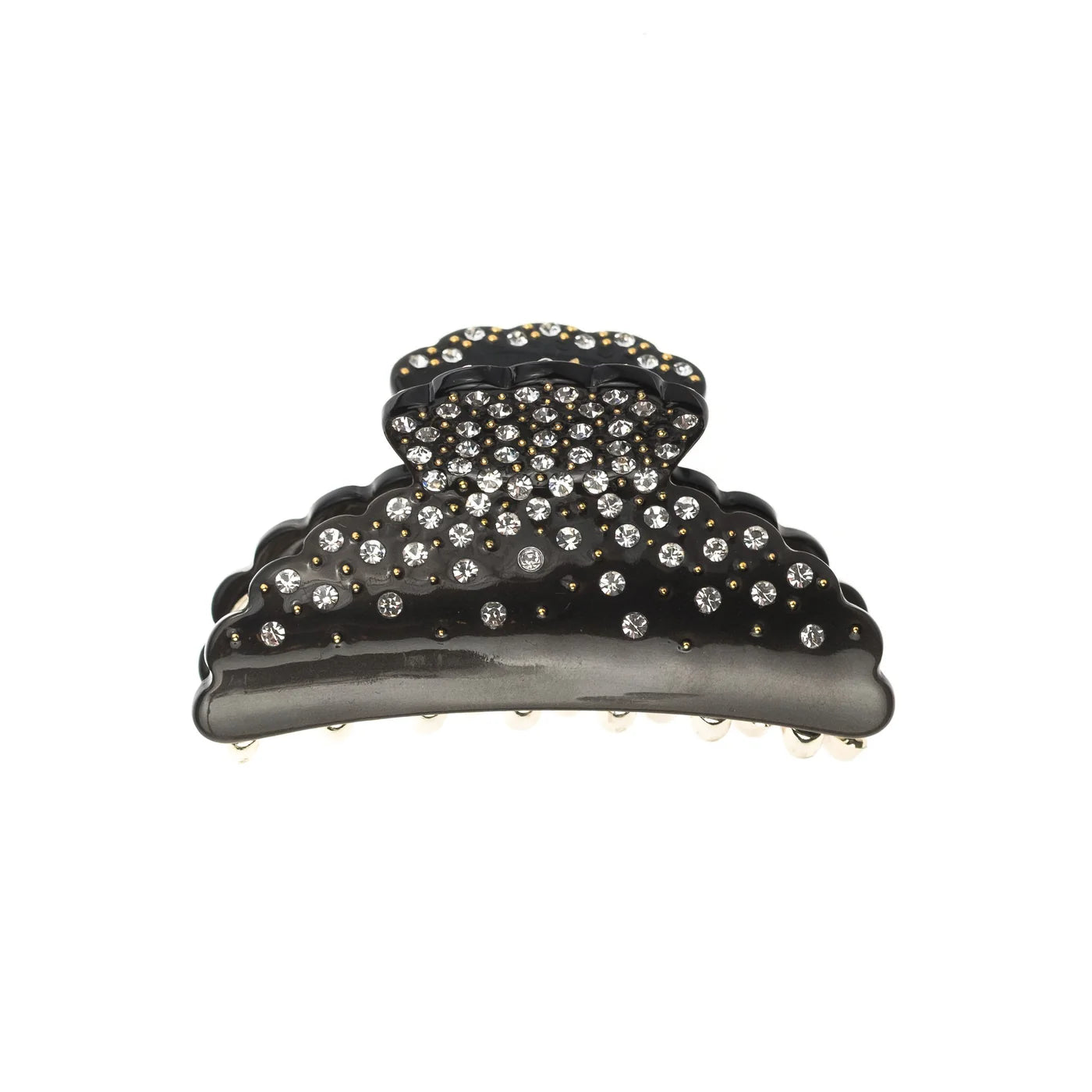 Crystal Hair Claw Large, Chocolate Brown