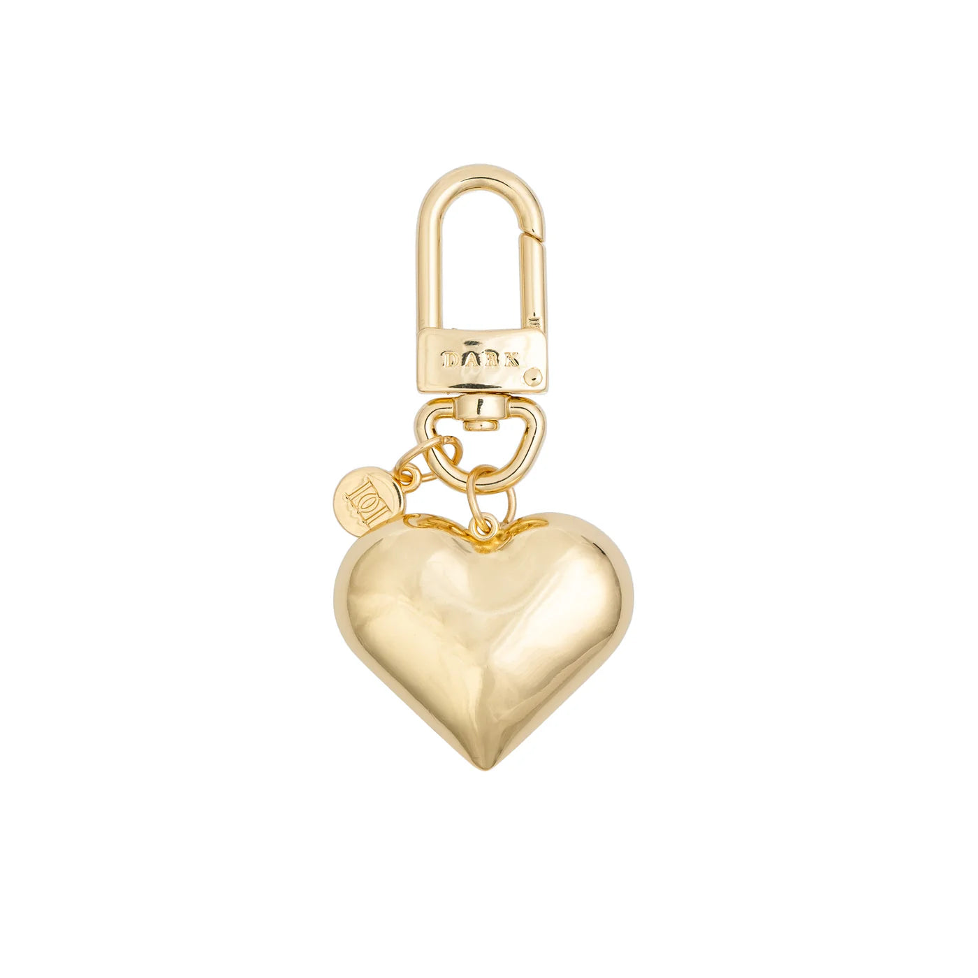 Metal Sign Bag Charm, Heart