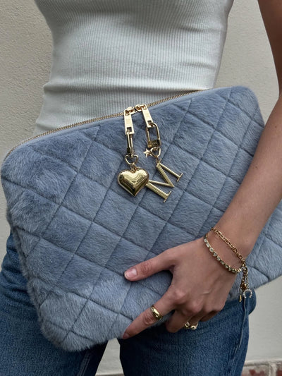Metal Sign Bag Charm, Heart