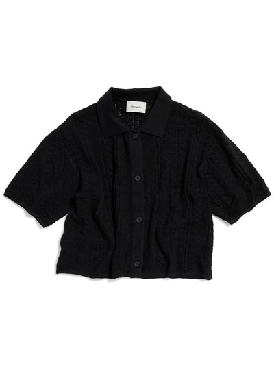 Kelp Crochet Shirt, Black