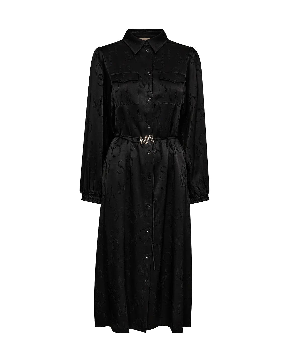 Raya Monogram Dress, Black