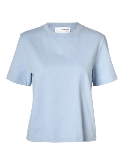 Essential SS Boxy Tee, Cashmere Blue