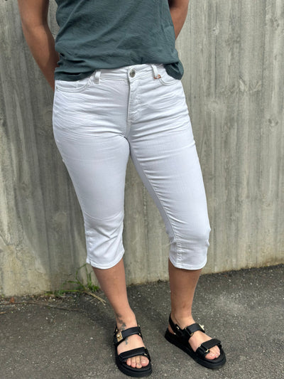 Vice Colour Pant, White Capri