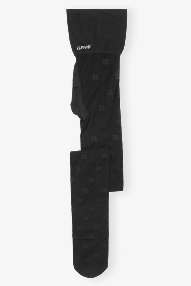 Butterfly Lace Tights, Black