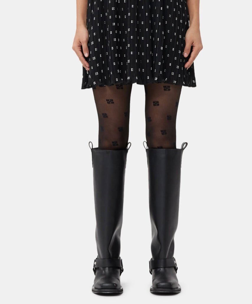 Butterfly Lace Tights, Black